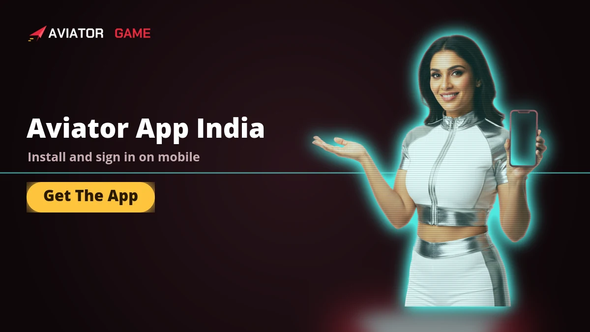 Aviator app India banner showing install and sign in on mobile
