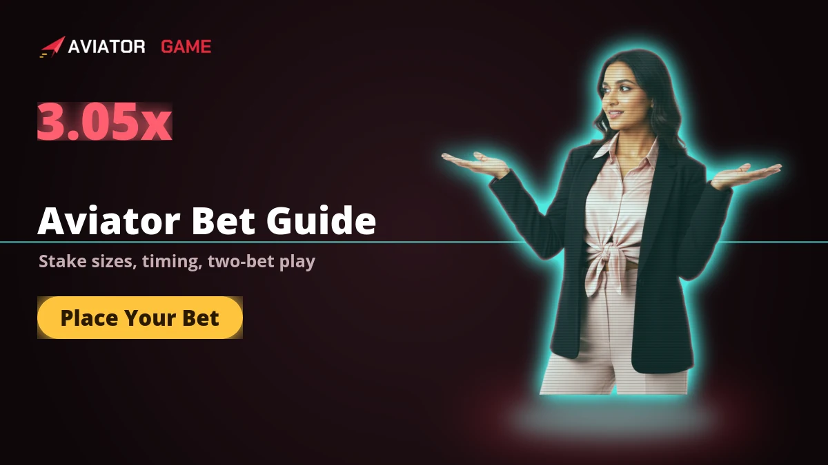 Aviator bet banner showing stake sizes, timing and two-bet play